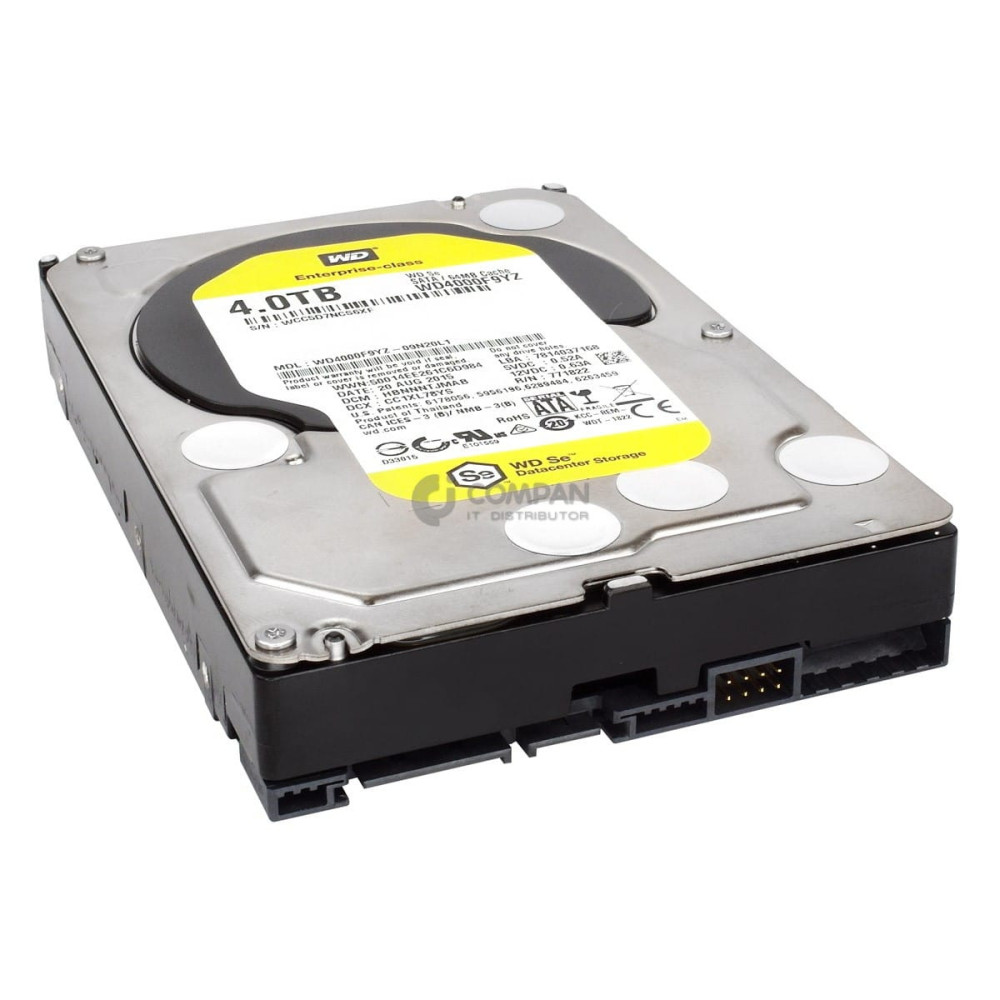 WD4000F9YZ WD 4TB 7.2K 6G 3.5 SATA LFF 64MB CACHE HDD WD4000F9YZ-09N20L1