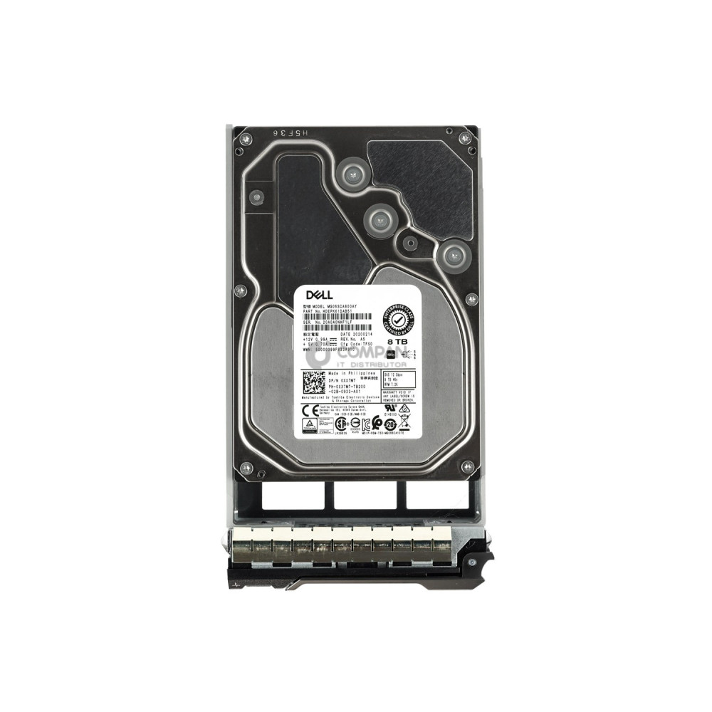 XX7MT DELL HARD DRIVE 8TB 7.2K 12G  4KN 3.5 LFF SAS 0XX7MT