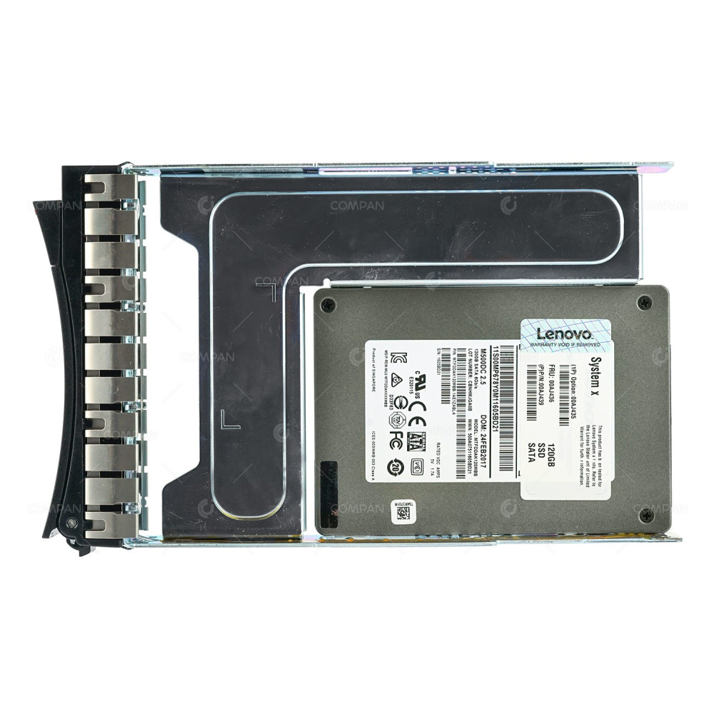00AJ436 LENOVO SOLID STATE DRIVE 120GB 6G SATA M500DC 2.5 SFF IN 3.5 LFF HOT-SWAP SSD SYSTEM X