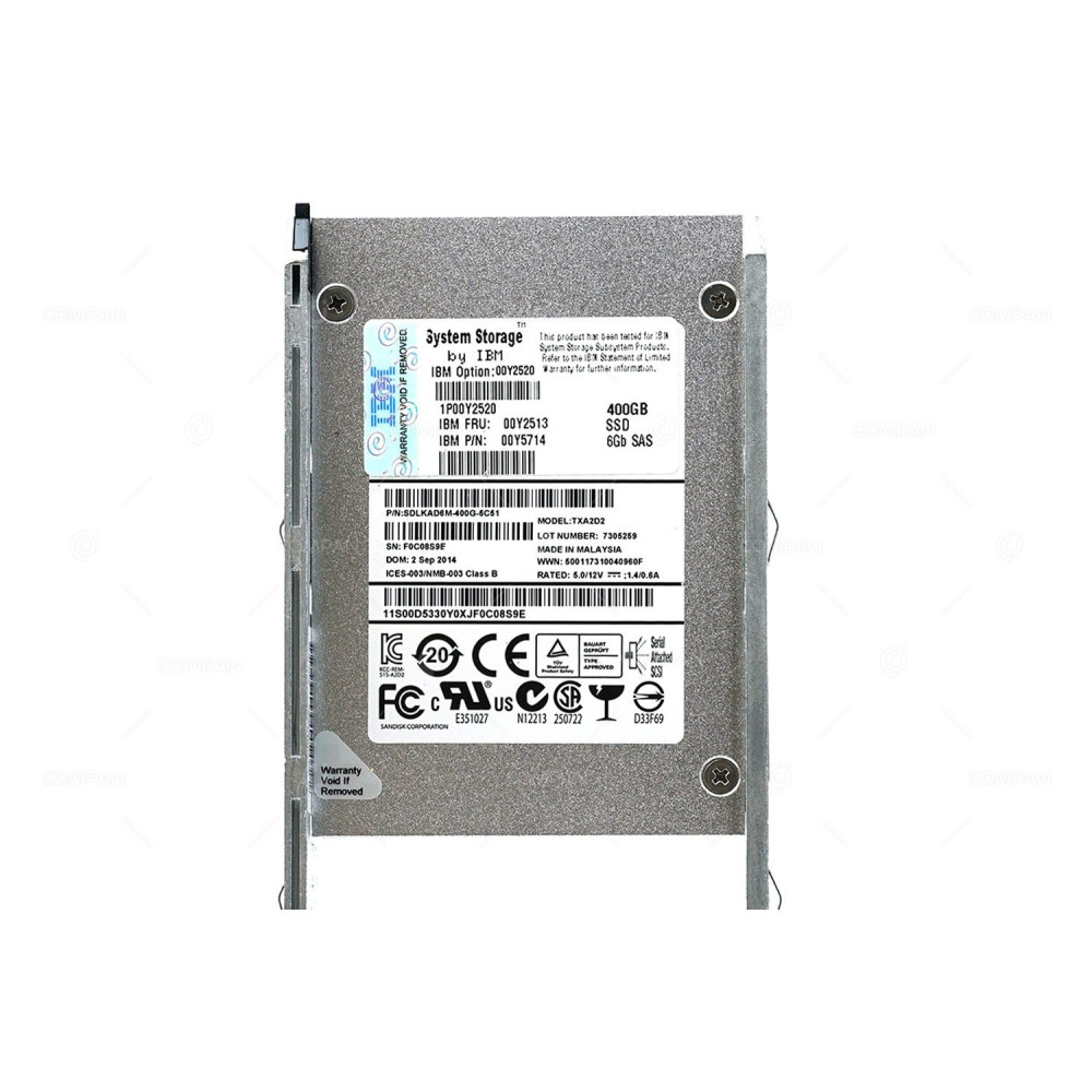 00Y2432-BROKEN LABEL IBM HARD DRIVE 1.2TB 10K 6G SAS 2.5 SFF HOT-SWAP WITH BROKEN LABEL V3700 G1