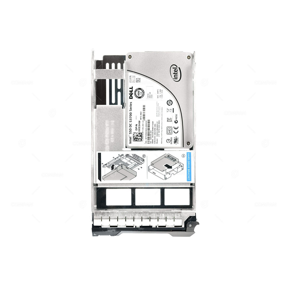 X53HW DELL INTEL 400GB 6G SATA DC S3700 SERIES 2.5 SFF IN 3.5 LFF SSD