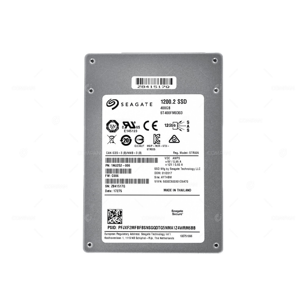 ST400FM0303 SEAGATE SOLID STATE DRIVE 400GB 12G SAS 1200.2 EMLC 2.5 SFF SSD