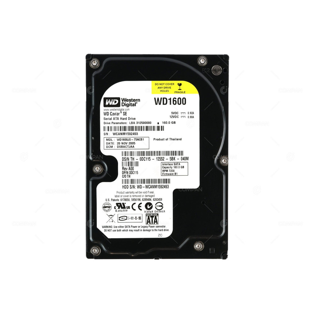 DC115 DELL 160GB 7.2K SATA  3.5 LFF HOT-SWAP