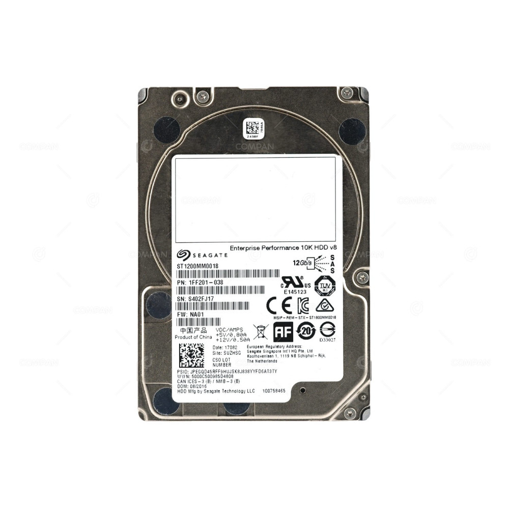ST1200MM0018 SEAGATE HARD DRIVE 1.2TB 10K 12G SAS 2.5 SFF