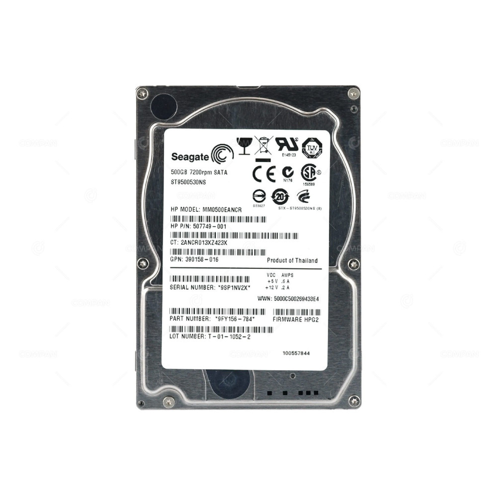 ST9500530NS SEAGATE HARD DRIVE 500GB 7.2K 3G 2.5 SATA