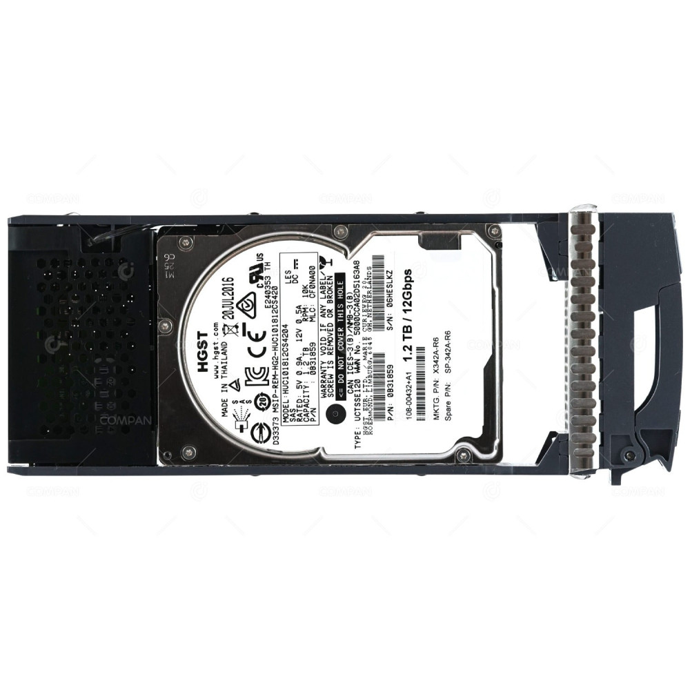 X342A-R6 NETAPP HARD DRIVE 1.2TB / 10K / SAS 12G / 2.5" SFF