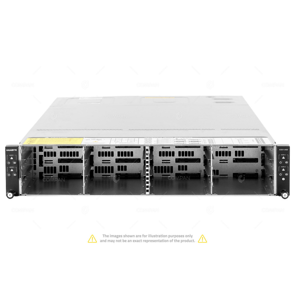 Gigabyte HDS H261-H60 12LFF 8x Xeon Gold 6136 512GB RAM 8x 3.84TB SSD Rails