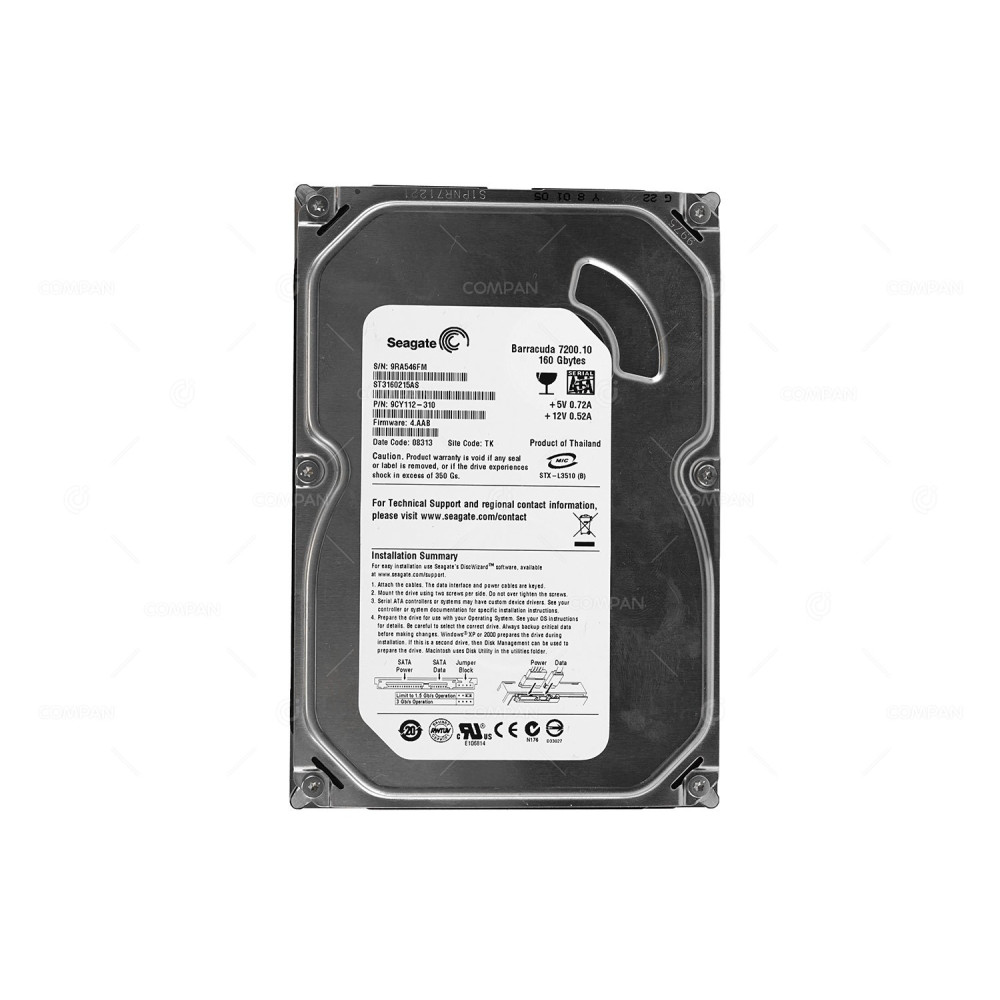 ST3160215AS SEAGATE HDD 160GB  7.2K  SATA 3G  3.5" LFF