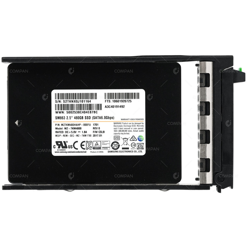A3C40191492 FUJITSU 480GB 6G SATA 2.5 SFF SSD 10601920725