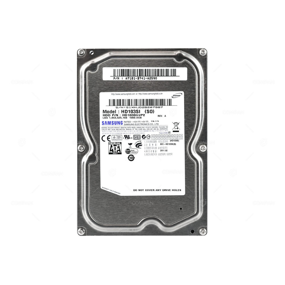 HD103SI SAMSUNG HARD DRIVE 1TB 5.4K 3G 32MB SATA II 3.5 LFF HD103SI/JP2, A7181-B741-A2590