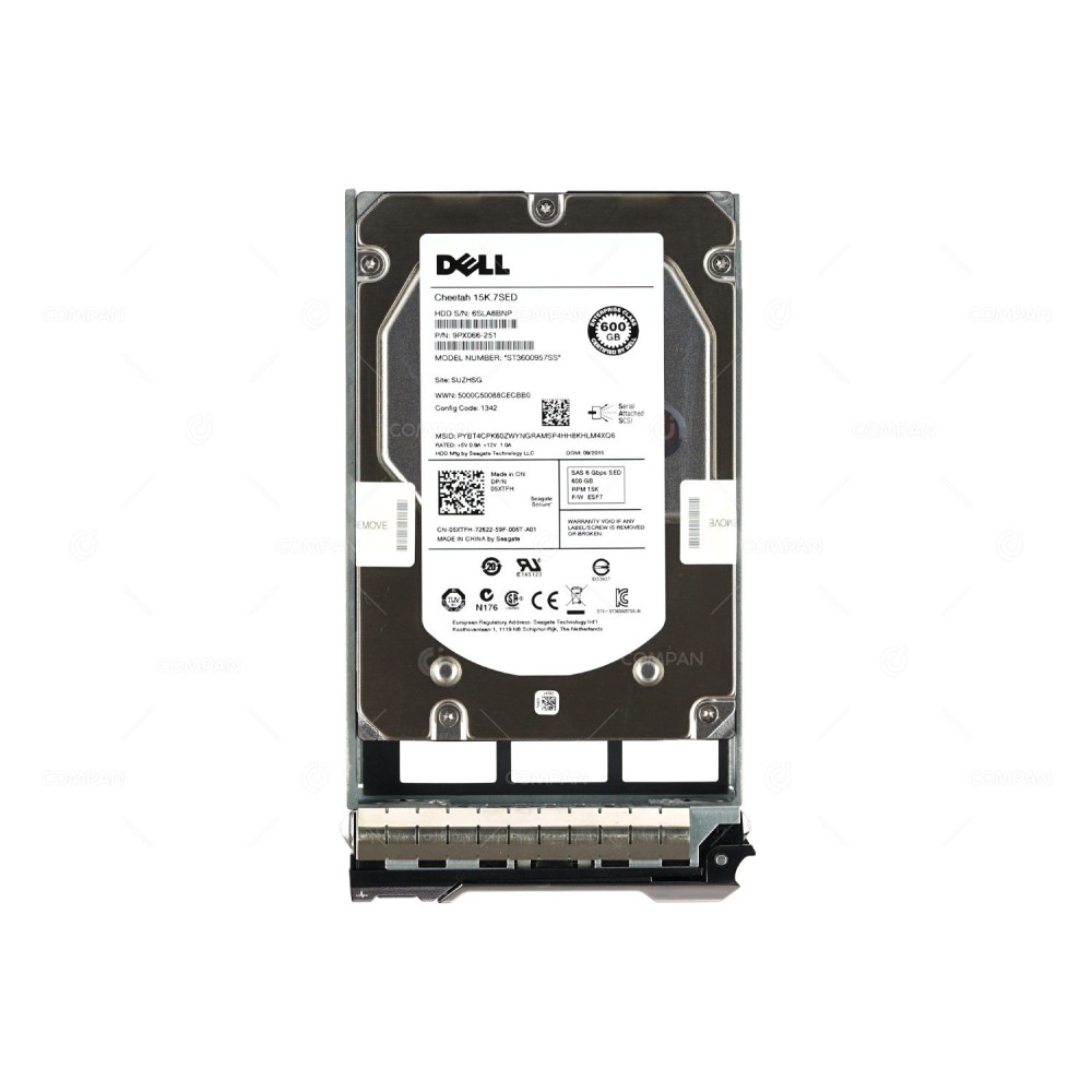 5XTFH DELL 600GB 15K 6G SAS SED 3.5 LFF HDD 05XTFH, ST3600957SS