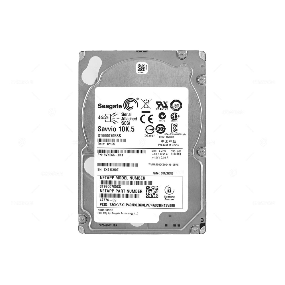 ST9900705SS SEAGATE 900GB 10K 6G SAS 2.5 SFF 9VX066-041, 47776-02