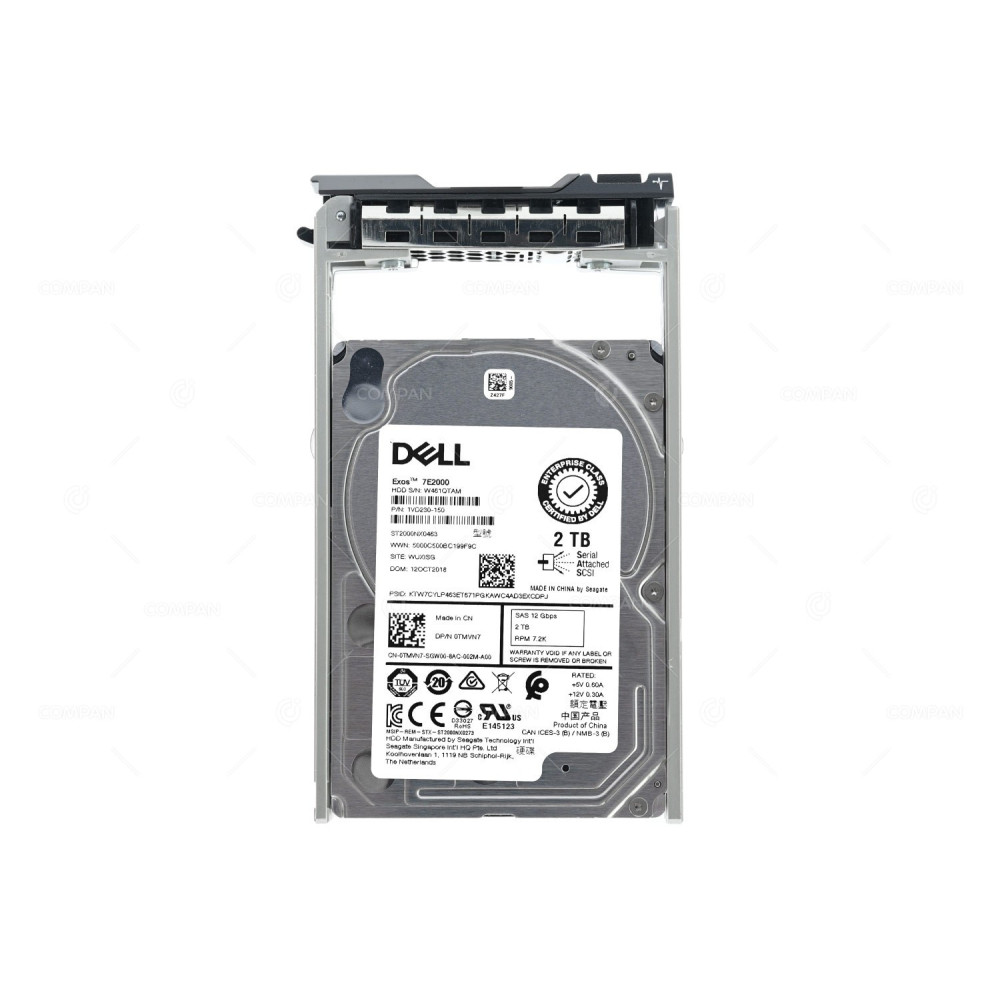 TMVN7 DELL HDD 2TB 7.2K SAS 12G 128MB 2.5" SFF HOT SWAP G11 G12 G13