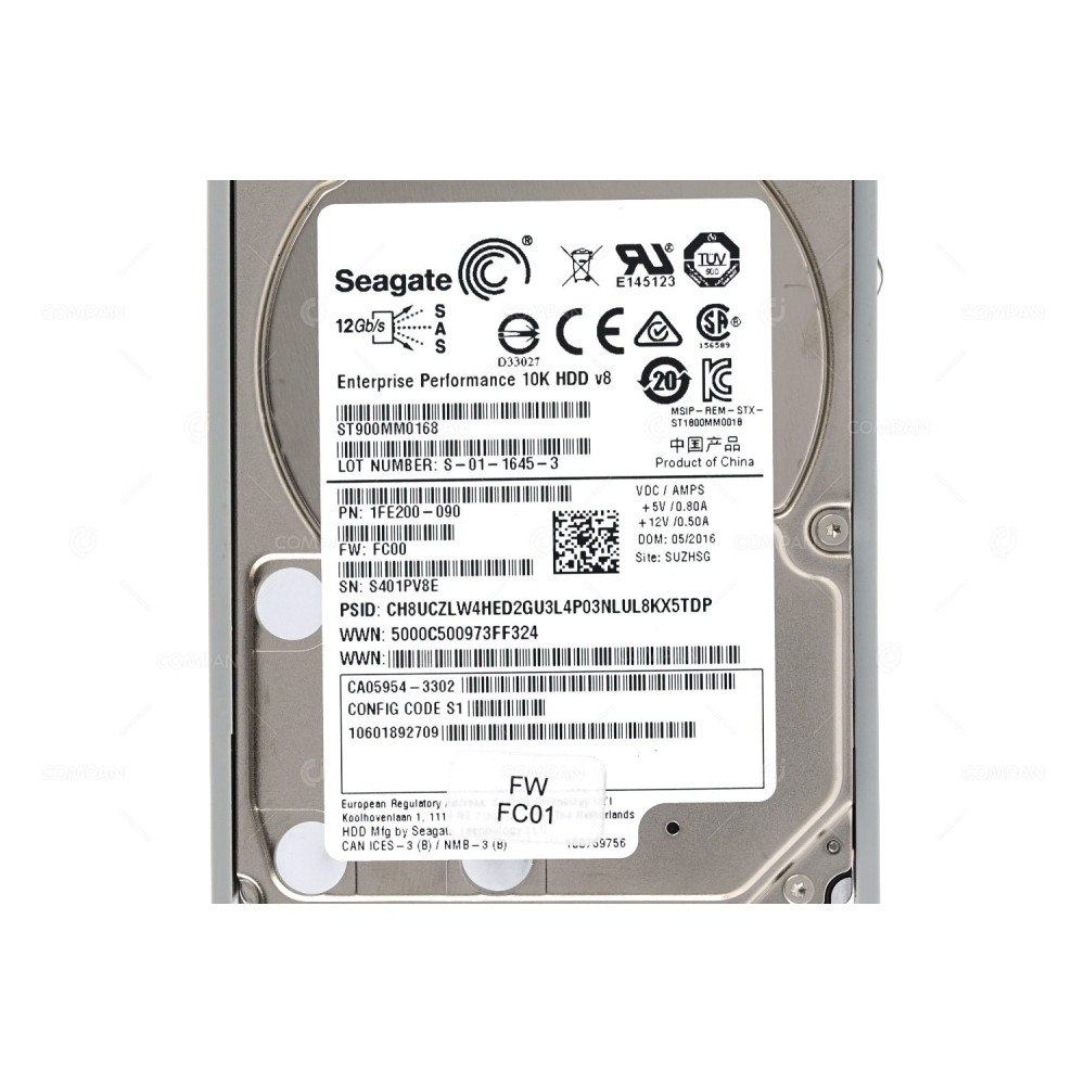 CA07670-E816 FUJITSU HDD 900GB 10K SAS 12G 2.5 SFF HOT-SWAP FOR ETERNUS S3
