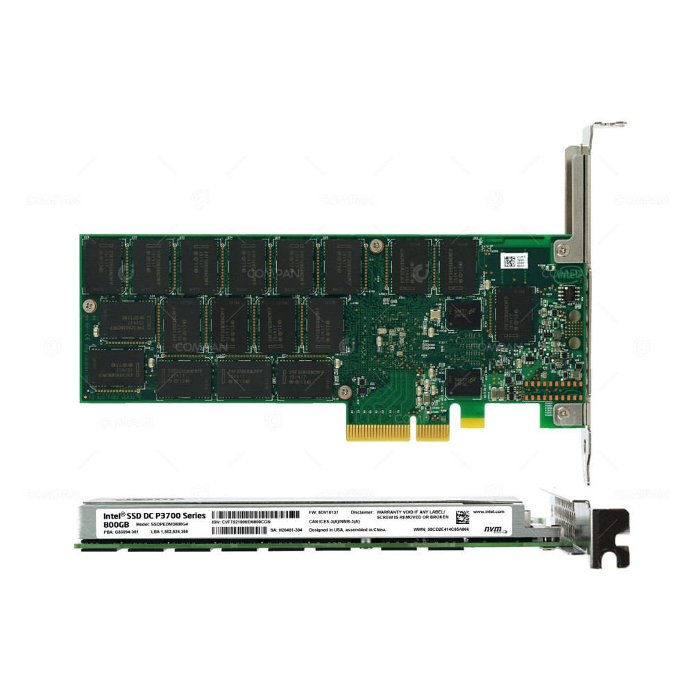 SSDPEDMD800G4 INTEL SSD DC P3700 SERIES 800GB NVME PCIE 3.0 X 4 DRIVE G83094-301