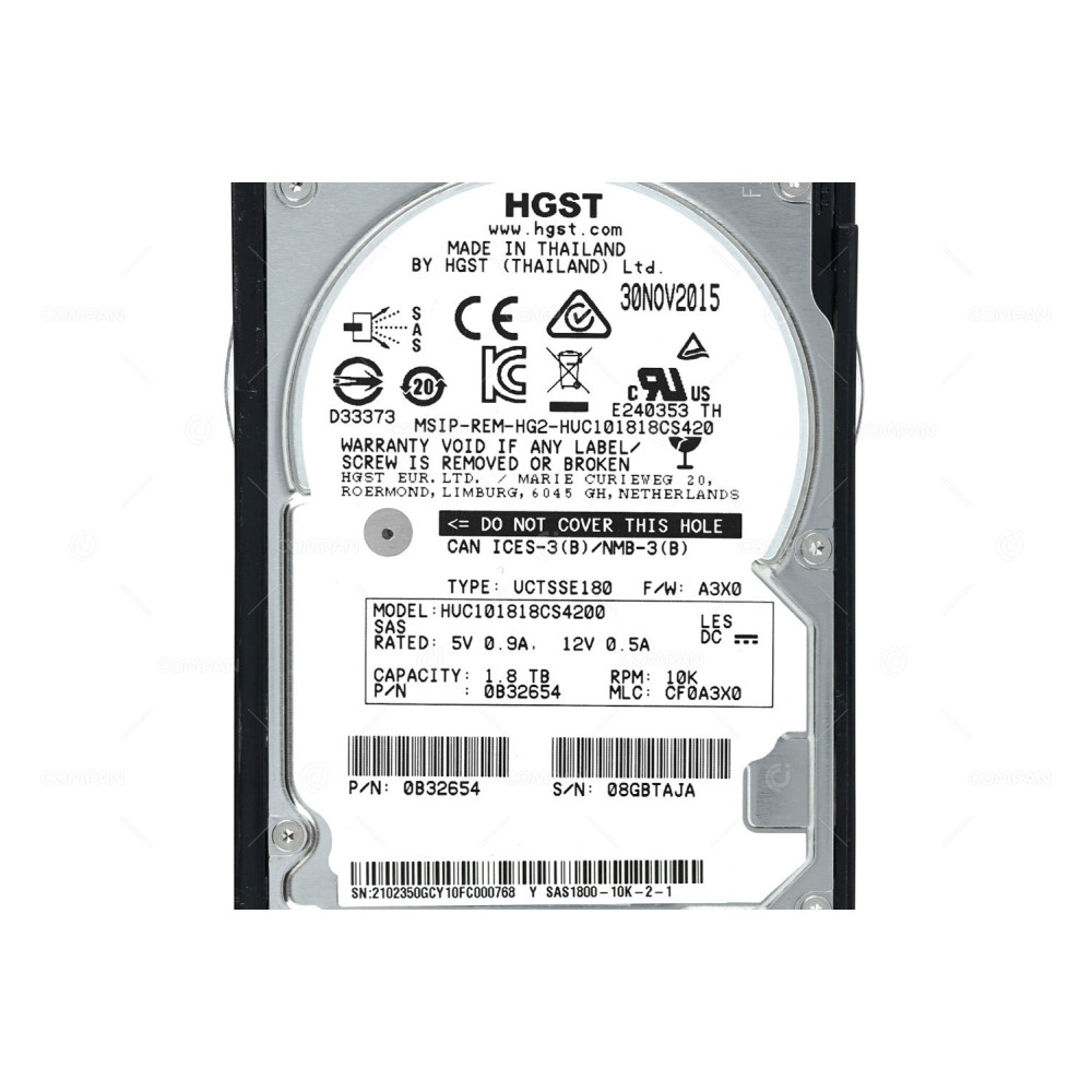 02350GCY HUAWEI HDD 1.8TB 10K SAS 12G 2.5" SFF FOR OCEANSTOR 5500 V3