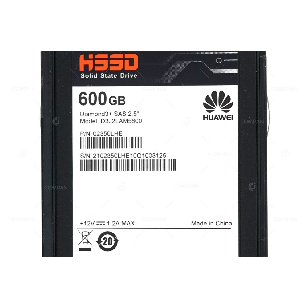 02350LHE HUAWEI DIAMOND3+ SSD 600GB SAS 12G 2.5" SFF FOR OCEANSTOR 5500 V3
