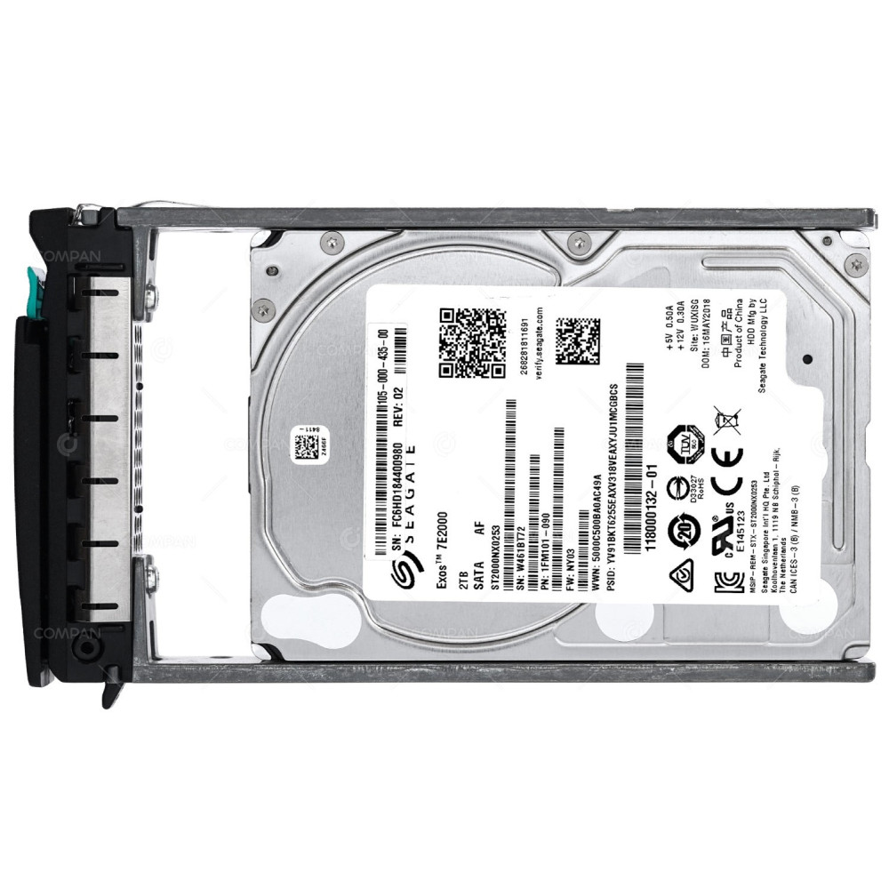 105-000-435-00 EMC HARD DRIVE 2TB 7.2K 6G 2.5 SATA FOR EMC AVAMAR ADS GEN4S ST2000NX0253, 1FM101-090