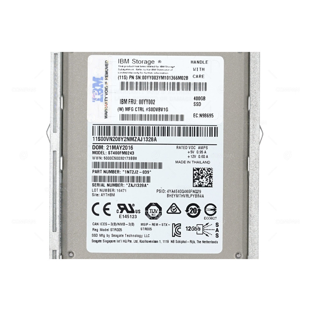 01ML200 IBM SSD 400GB SAS 12G 2.5" SFF HOT-SWAP FOR DS8880