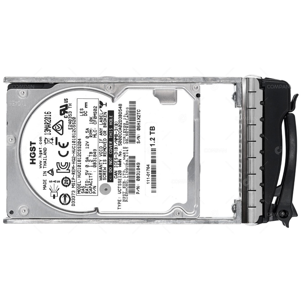 111-01764 NETAPP HARD DRIVE 1.2TB 10K SAS 6G 2.5" SFF ST1200MM0088, 1FF200-041