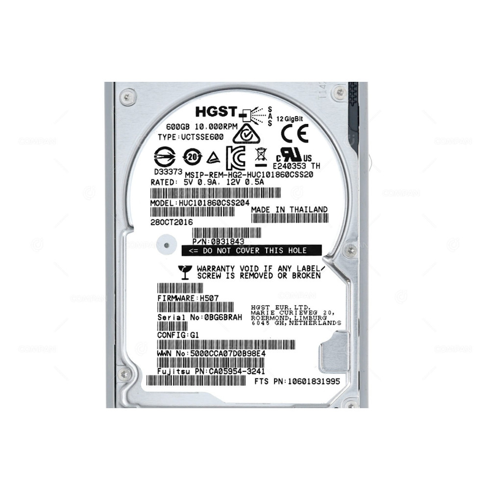 CA07670-E775 HITACHI HDD 600GB 10K SAS 12G 2.5" SFF