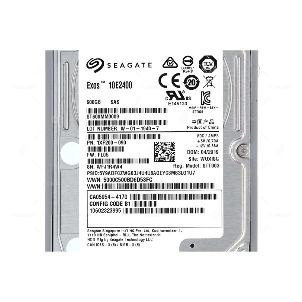 CA08226-E975 FUJITSU HDD 600GB  10K  SAS 12G  2.5" SFF FOR FUJITSU ETERNUS