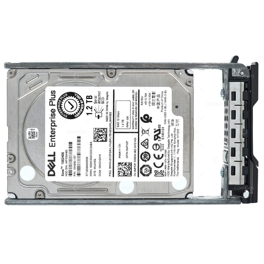 MFK2F DELL HDD 1.2TB  10K  SAS 12G  2.5" SFF FOR DELL COMPELLENT