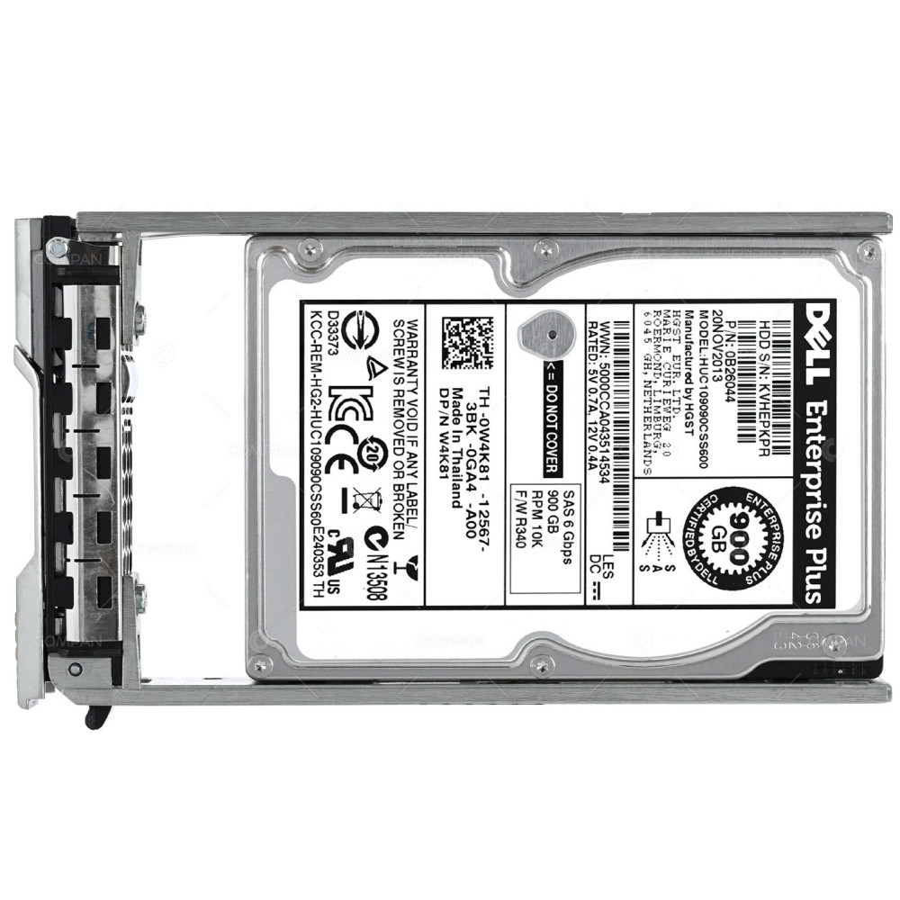 W4K81 DELL 900GB 10K 6G SAS 2.5 SFF FOR COMPELLENT PS-M4110 0W4K81, 0B26044, HUC109090CSS600