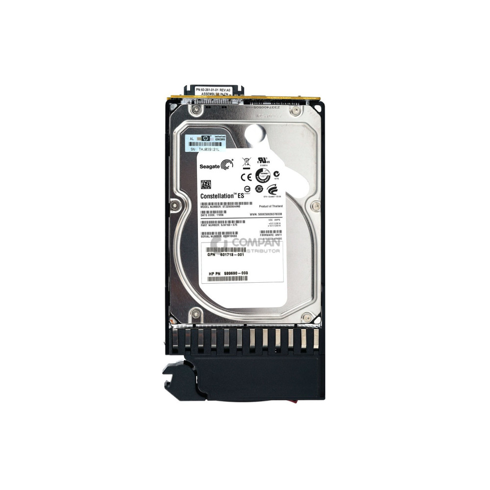 601778-001 HP HARD DRIVE 2TB 3G SATA 7.2K 3.5 MDL FOR P2000 AW556AB, 601713-001 609290-001