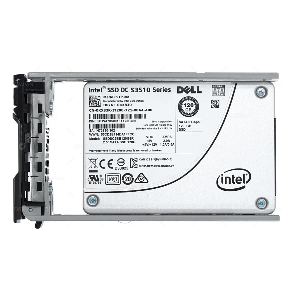 KX83R DELL 120GB 6G MLC SATA SSD 2.5 SFF MIX-USE DRIVE HOT-SWAP R 0KX83R