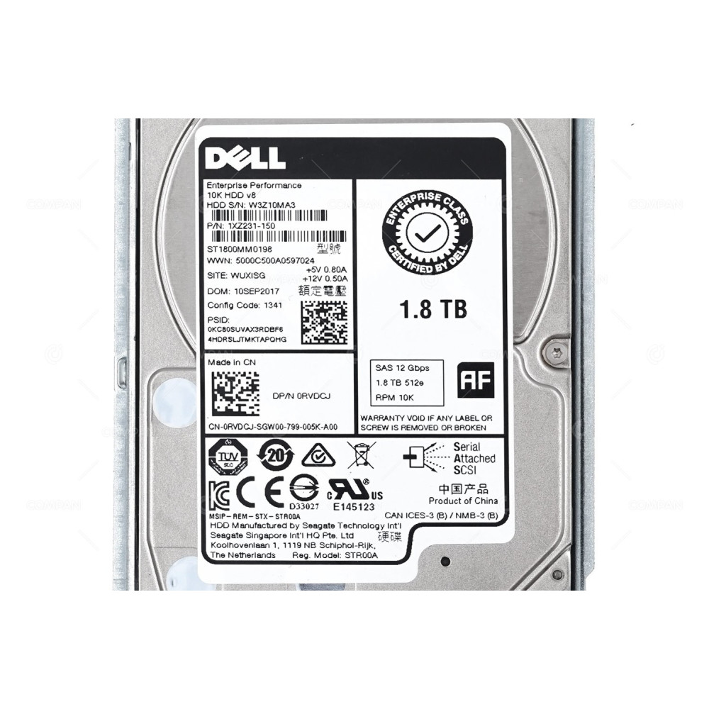 RVDCJ-G14 DELL HDD 1.8TB  / 10K RPM/ SAS 12G / 2.5" SFF/ 512E / G14