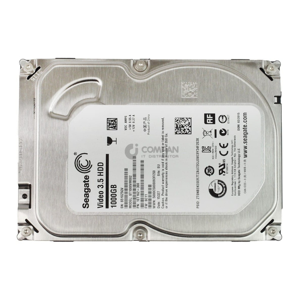 ST1000VM002 SEAGATE HARD DRIVE 1TB 5.9K 3G SATA 3.5 LFF 64MB CACHE 1ET162-300