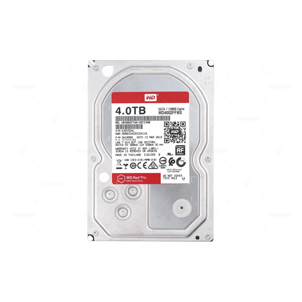 WD4002FFWX WD RED PRO 4TB 7.2K 3.5 LFF 6G SATA 128MB CACHE ADVANCED FORMAT NAS HARD DRIVE -
