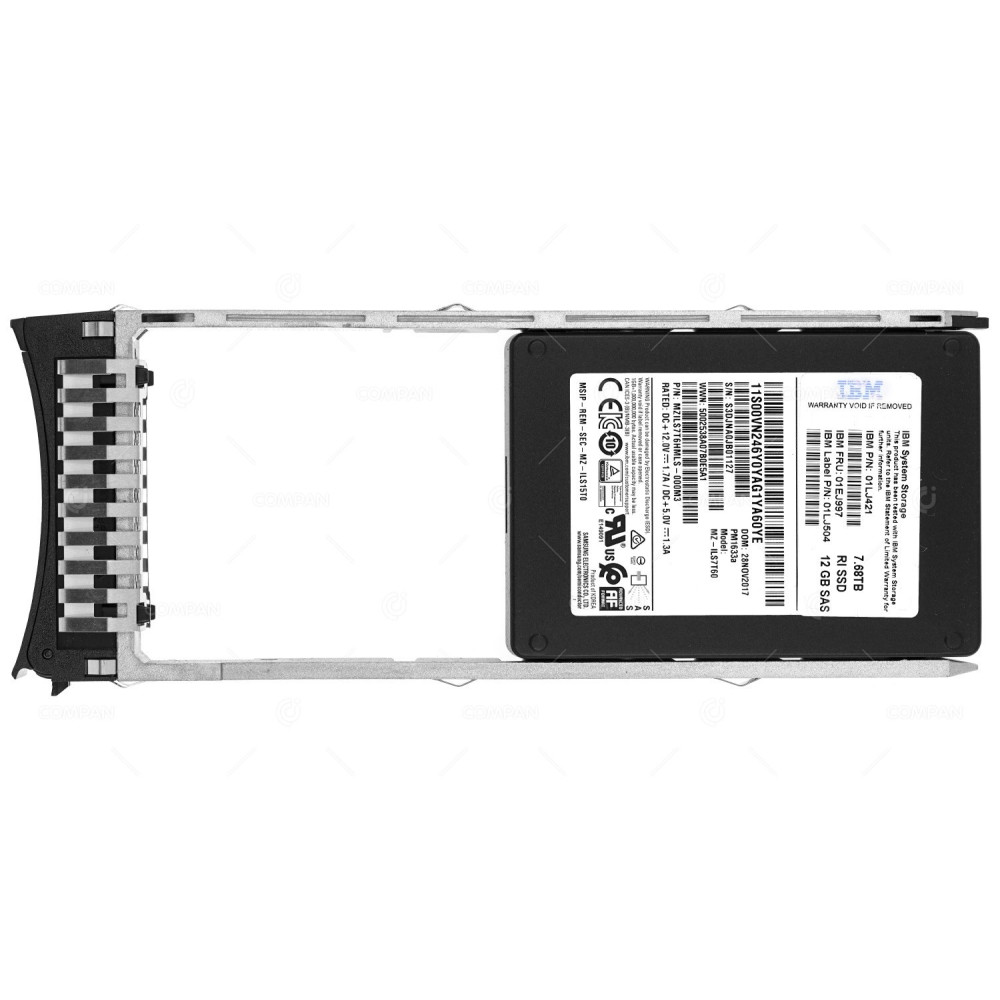 IBM 01EJ997 7.68TB SAS 12GBPS RI ACN2 2.5 INCH STORWIZE SFF FLASH SSD