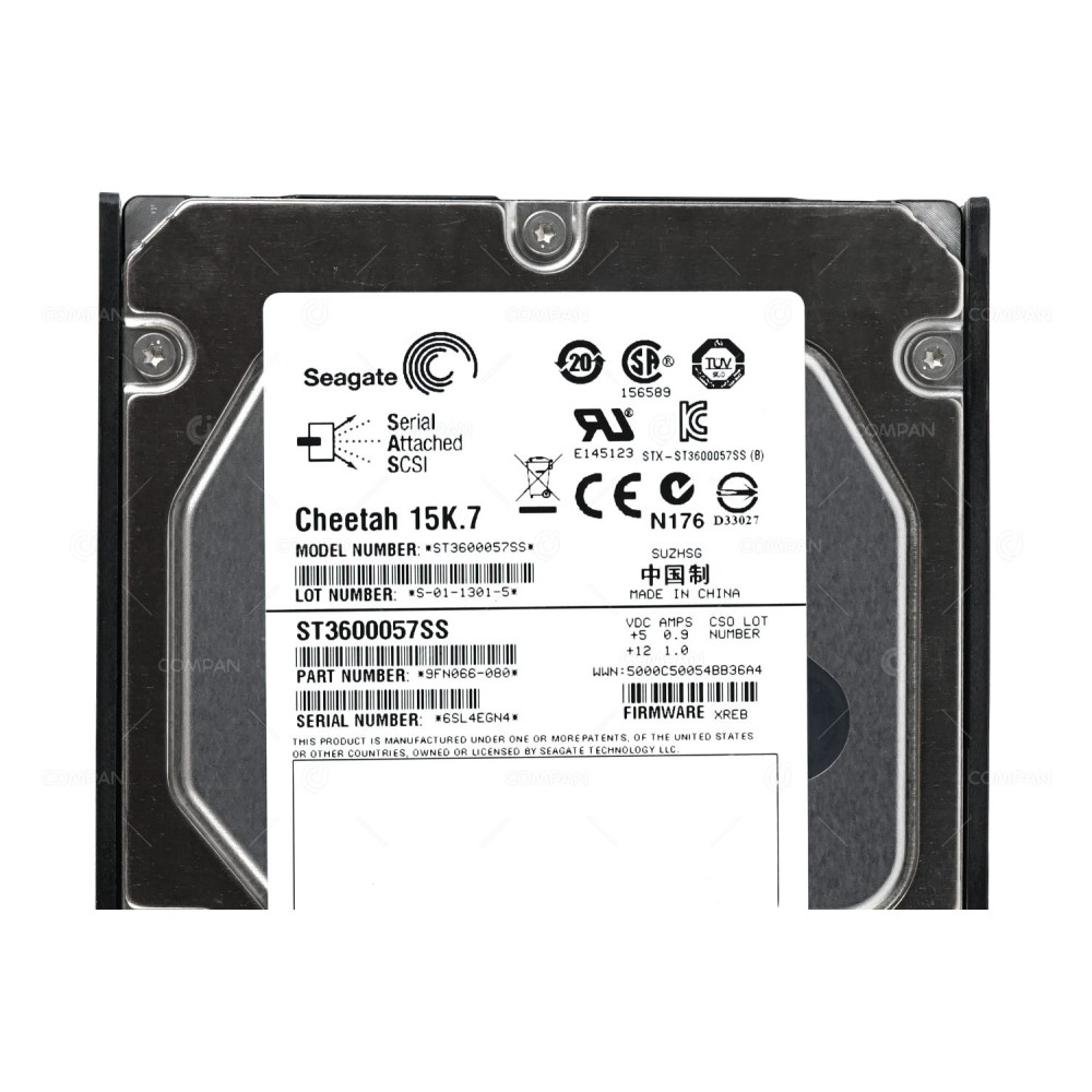 0946111-04  SEAGATE HARD DRIVE 600GB SAS 6G 15K  3.5 LFF SAS FOR DELL COMPELLENT