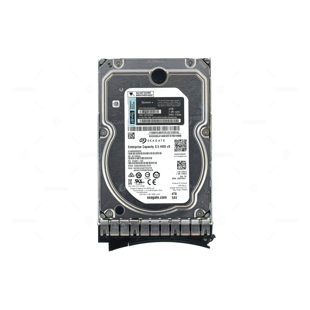 00YK006  LENOVO HARD DRIVE 4TB 7.2K 12G 3.5 LFF SAS