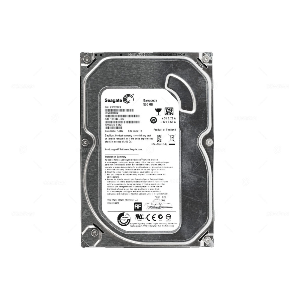 ST500DM002  SEAGATE HARD DRIVE 500GB 7.2K 6G SATA 3.5 LFF