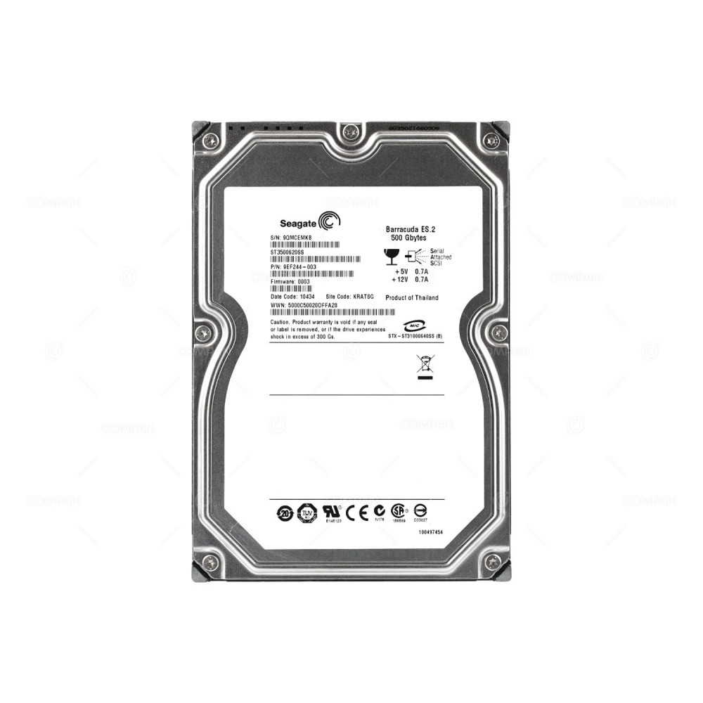 ST3500620SS SEAGATE HDD 500GB 7.2K SAS 3G 3.5" LFF HOT-SWAP