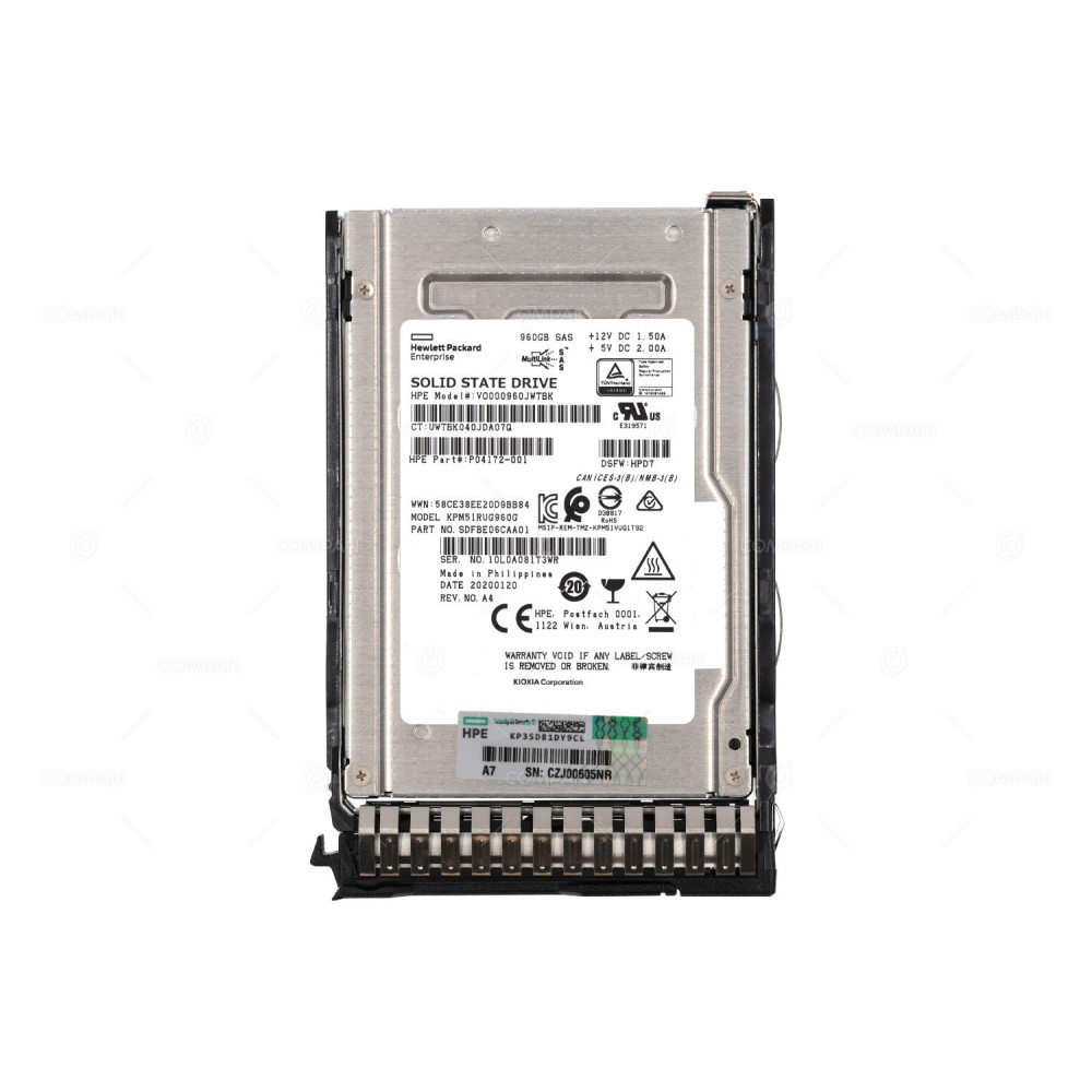 P06596-001  HP 960GB 12G SAS DS 2.5 SFF SSD FOR DL380 G8-G10