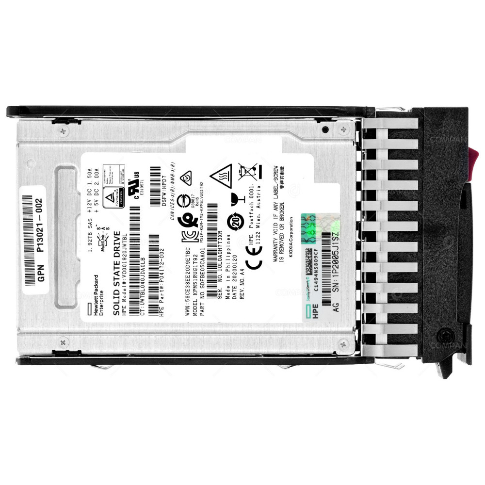 P13012-001 HP SSD 1.92TB / SAS 12G / 2.5" SFF / READ INTENSIVE / FOR MSA STORAGE