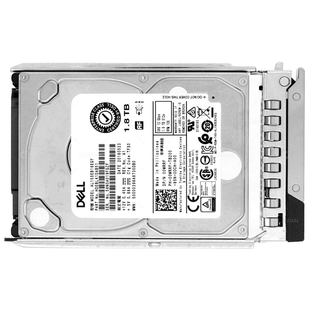 0WRRF-G14  DELL HDD 1.8TB 10K SAS 12G 2.5" SFF FOR G14 G15 SERVERS