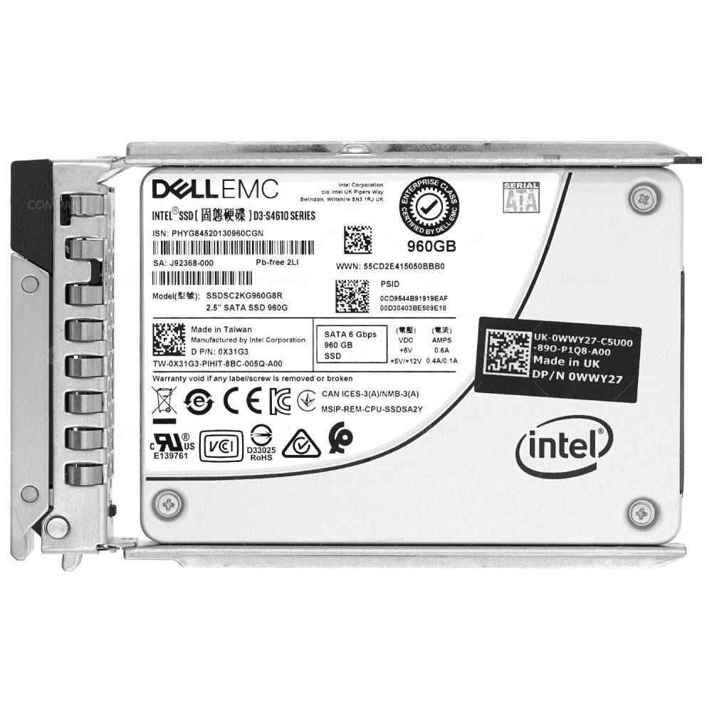 X31G3-G14 DELL SSD 960GB / 6G SATA / 2.5" SFF / D3-S4610 /G14