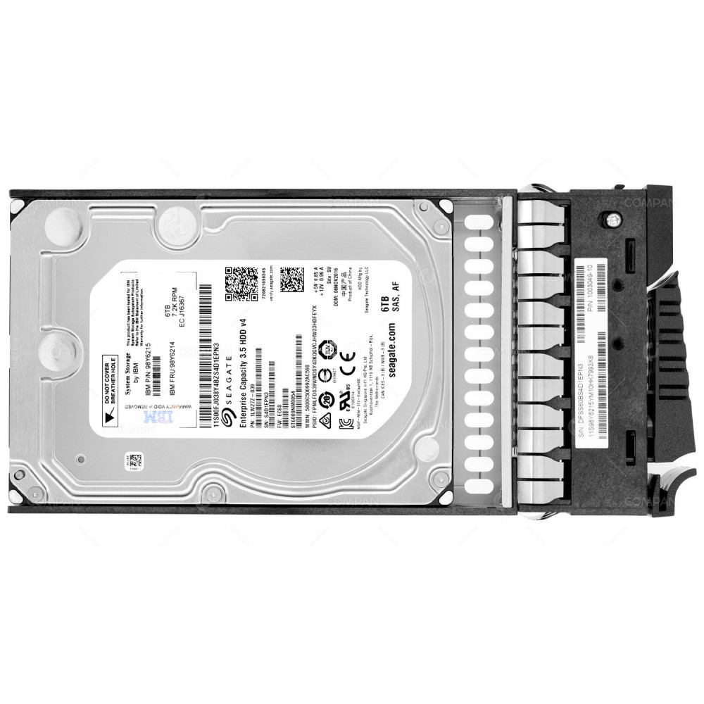 98Y6215  IBM HARD DRIVE 6TB 7.2K 6G SAS 3.5 LFF HOT SWAP