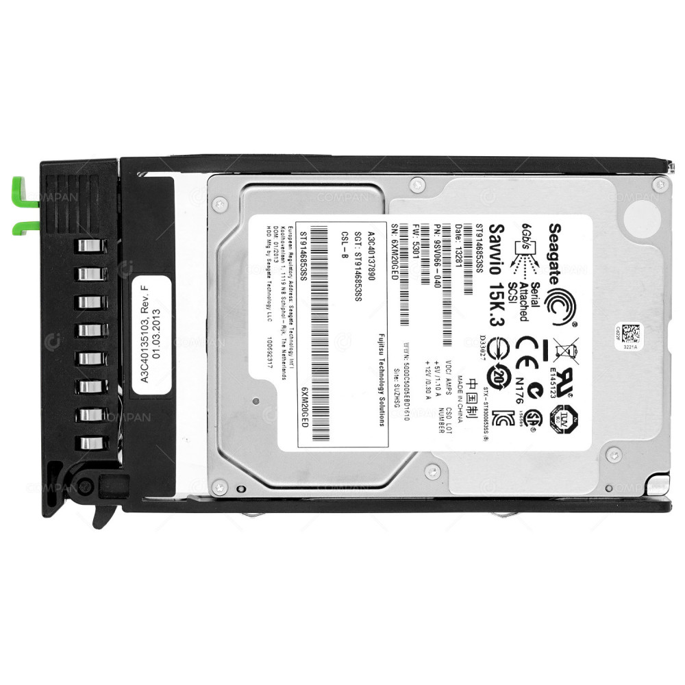 A3C40137890 FUJITSU HDD 146GB 15K SAS 6G 2.5" SFF HOT-SWAP
