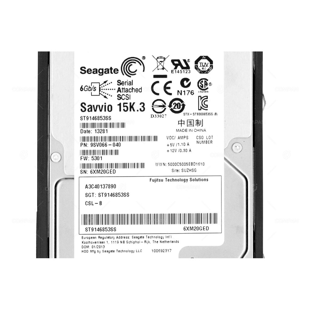 A3C40137890 FUJITSU HDD 146GB / 15K / SAS 6G / 2.5" SFF / HOT-SWAP