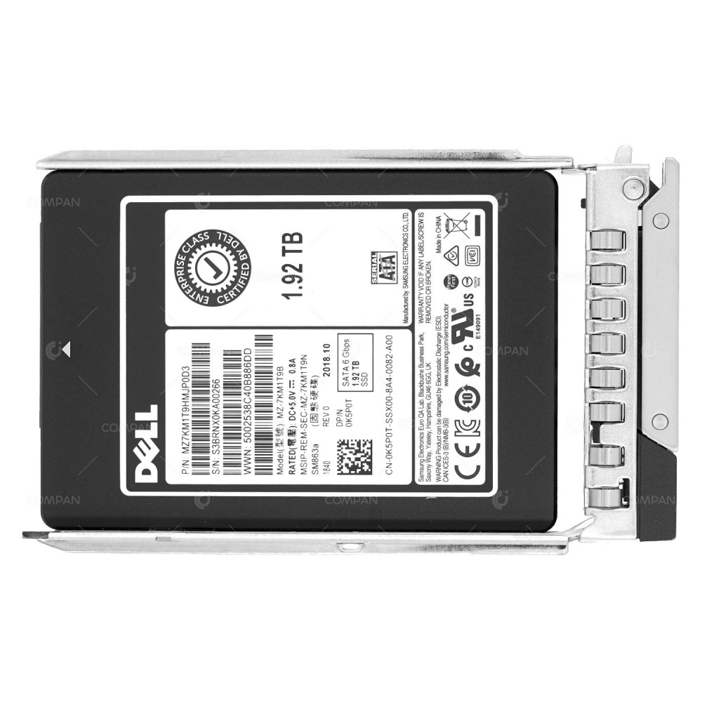 K5P0T G14 DELL SM863A SSD 1.92TB SATA 6G 2.5 IN 3.5 G14
