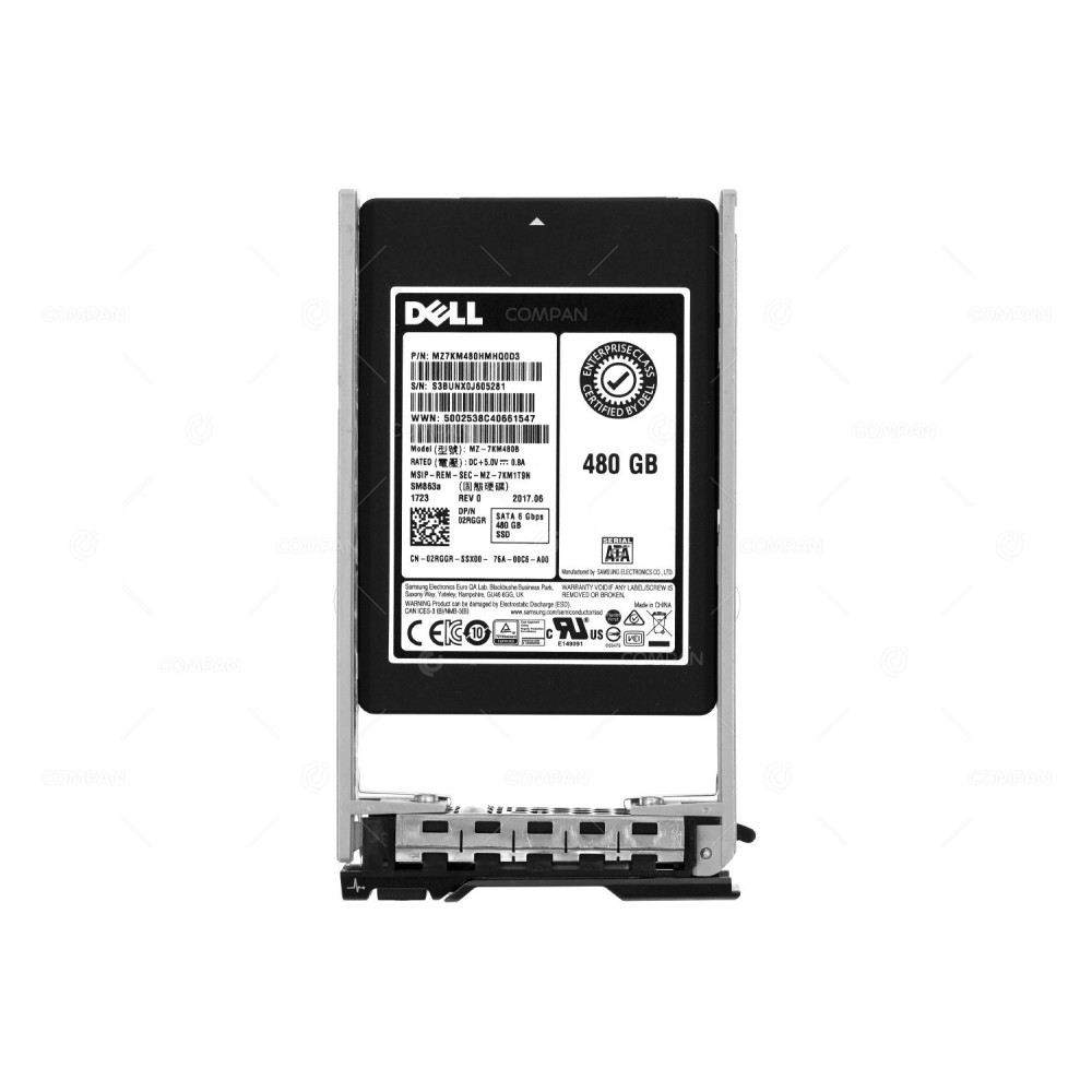 2RGGR  DELL 480GB 6G SATA SM863A SSD 2.5 SFF FOR G11 G12 G13