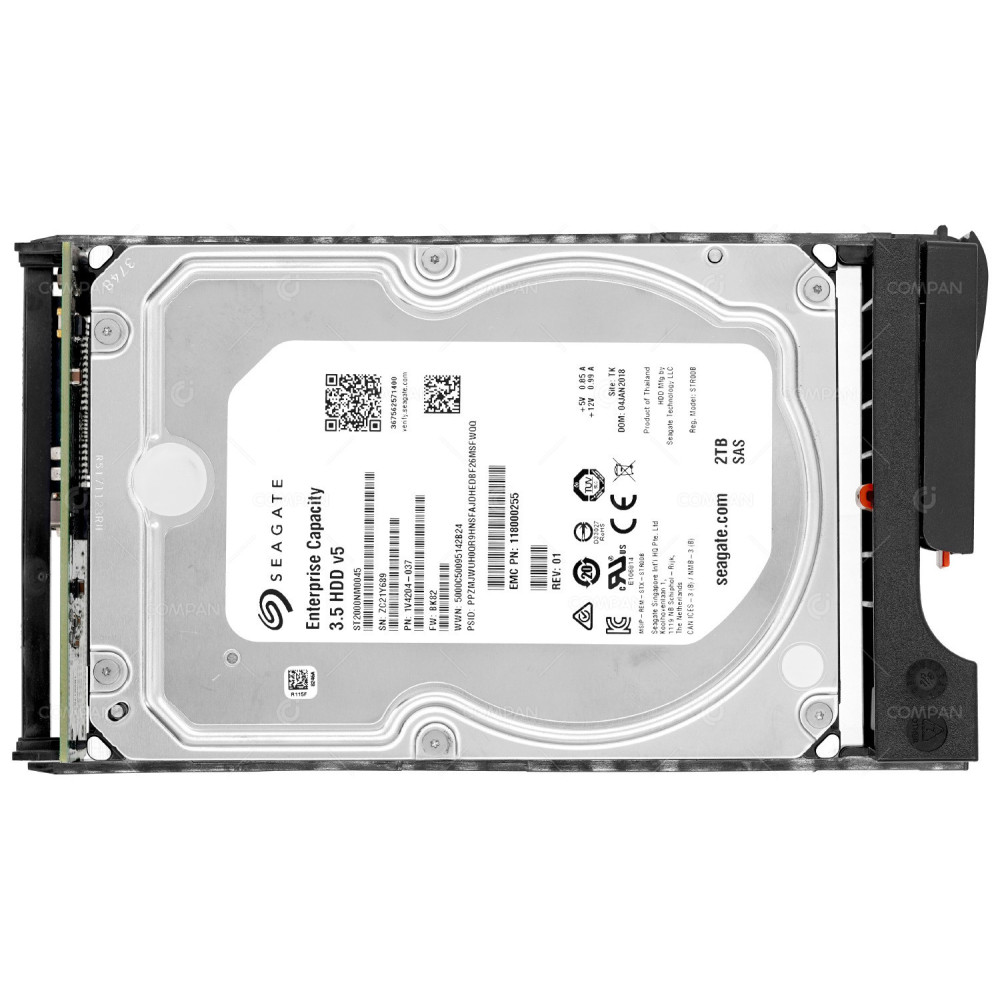 005032928 EMC HARD DRIVE 2TB 7.2K 6G 3.5 LFF SAS DD2200 DD2500 118000255, 1V4204-037, ST2000NM0045