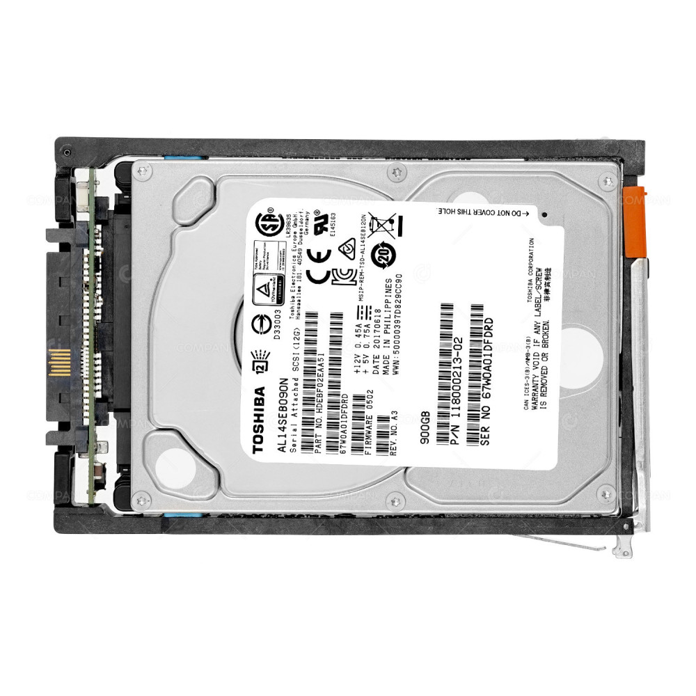 005052301 EMC HARD DRIVE 900GB 10K 12G SAS 2.5 SFF HOT-SWAP AL14SEB090N