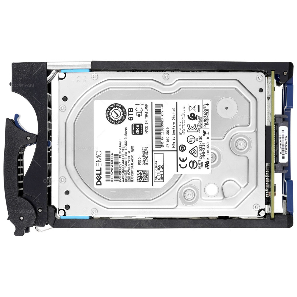 005053112 EMC HARD DRIVE 6TB 7.2K 12G SAS 3.5 LFF FOR UNITY DAE 118000623-01, 0B36097, HUS726T6TAL4200